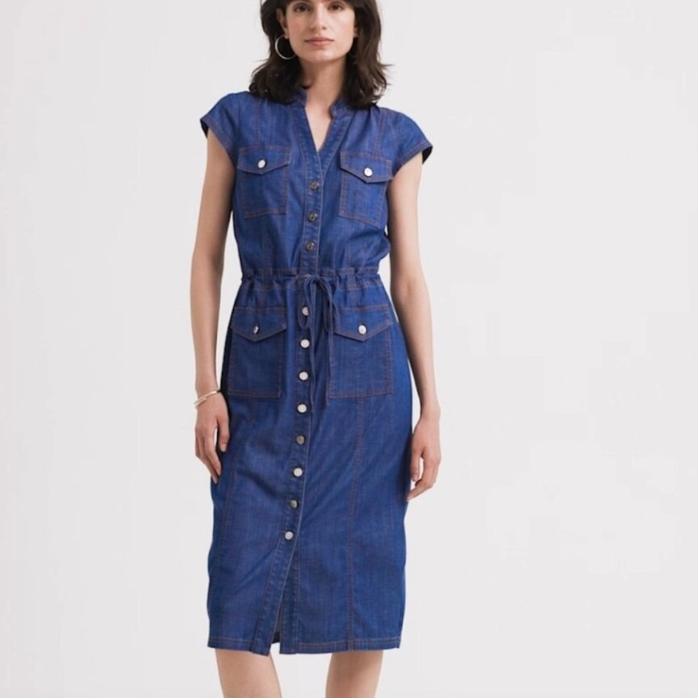 White House Black Market Indigo Denim Dress
